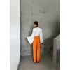 Bel Lastik Detaylı Modal Kumaş Pantolon - Orange