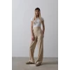 Beli Yarım Lastikli Palazzo Pantolon - Camel
