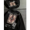 Bisiklet Yaka Baskılı Sweatshirt - Siyah