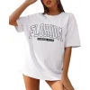 Bisiklet Yaka Baskılı T-shirt - Beyaz