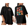 Bisiklet Yaka Kısa Kol Baskılı T-shirt - Siyah