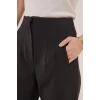 Çift Pens Detaylı Siyah Pantolon