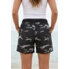 Deniz Şortu Fermuarlı Cepli File Astarlı Hızlı Kuruyan Premium - Siyah