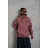 Erkek 98 Baskılı Kapşonlu Sweat - Gül Kurusu