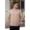 Erkek Ağaç Kabuğu Desenli Kısa Kollu T-shirt