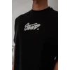 Erkek Baskılı Oversize T-shirt - Siyah