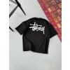 Erkek Baskılı Oversize T-shirt - Siyah