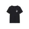 Erkek Baskılı Oversize T-shirt - Siyah