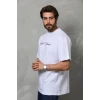Erkek Baskılı T-shirt Kısa Kol Bisiklet Yaka Regular Fit Rahat Kalıp Günlük Tişört - Beyaz