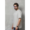 Erkek Baskılı T-shirt Kısa Kol Bisiklet Yaka Regular Fit Rahat Kalıp Günlük Tişört - Gri