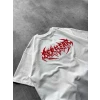 Erkek Baskılı T-shirt Yazlık Kısa Kol Bisiklet Yaka Rahat Kalıp Tişört - Beyaz
