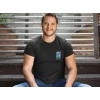 Erkek Bisiklet Yaka Baskılı Oversize T-shirt - Siyah