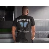 Erkek Bisiklet Yaka Baskılı Oversize T-shirt - Siyah