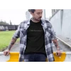 Erkek Bisiklet Yaka Baskılı Oversize T-shirt - Siyah