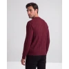 Erkek Bisiklet Yaka Çizgi Desenli Triko