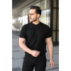 Erkek Bisiklet Yaka Petek Dokulu Kısa Kollu Triko Tişört