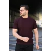 Erkek Bisiklet Yaka Petek Dokulu Kısa Kollu Triko Tişört