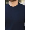 Erkek Bisiklet Yaka Petek Dokulu Kısa Kollu Triko Tişört