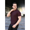 Erkek Bisiklet Yaka Petek Dokulu Kısa Kollu Triko Tişört