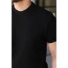 Erkek Bisiklet Yaka Petek Dokulu Kısa Kollu Triko Tişört