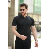 Erkek Bisiklet Yaka Ribanalı Kısa Kollu Tshirt