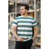 Erkek Çift Renk Pamuklu Örme Kumaş Kısa Kollu T-shirt
