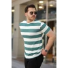 Erkek Çift Renk Pamuklu Örme Kumaş Kısa Kollu T-shirt