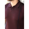Erkek Çizgi Detaylı Yakalı Triko Tişört