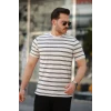 Erkek Çizgili Kısa Kollu T-shirt