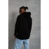 Erkek Dankes Baskılı Kapüşonlu Sweat - Siyah