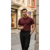 Erkek Düğme Yakalı Kısa Kollu Pamuk Triko Tişört