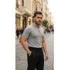 Erkek Düğme Yakalı Kısa Kollu Pamuk Triko Tişört