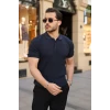 Erkek Düğmeli Yaka Kısa Kollu Triko Tişört