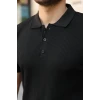 Erkek Düğmeli Yaka Kısa Kollu Triko Tişört