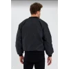 Erkek Düz Bomber Ceket - Siyah