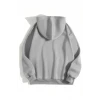 Erkek Düz Kapüşonlu Sweat - Boyalı Gri