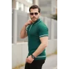 Erkek Fermuarlı Yakalı Kısa Kollu T-shirt