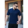 Erkek Fermuarlı Yakalı Kısa Kollu Tshirt