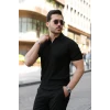 Erkek Fermuarlı Yakalı Kısa Kollu Tshirt
