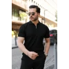 Erkek Fermuarlı Yakalı Kısa Kollu Tshirt