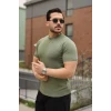 Erkek Fitilli Bisiklet Yaka Triko Tişört