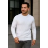 Erkek Fitilli Triko Kazak 4’lü Set – Beyaz, Haki, Bej, Siyahkalın Dokuma Pamuklu Regular Fit Bisiklet Yaka Uzun Kollu Kışlık Ve Baharlık Rahat Triko Kombini