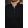 Erkek Hakim Yaka Dokuma Pamuklu Kumaş Kısa Kollu T-shirt