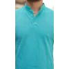 Erkek Hakim Yaka Dokuma Pamuklu Kumaş Kısa Kollu Tişört