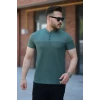 Erkek Hakim Yakalı Kısa Kollu Pamuklu T-shirt