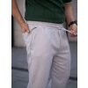 Erkek Keten Cepli Çıma Dikişli Jogger Buggy Pantalon Rahat Kalıp - Gri