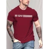 Erkek Kısa Kollu Nasa Baskı Basic Erkek T-shirt