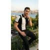 Erkek Kısa Kollu Polo Yakalı Blok Desenli Triko Bluz