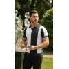 Erkek Kısa Kollu Polo Yakalı Blok Desenli Triko Bluz