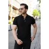 Erkek Kısa Kollu Yakalı Önden Düğmeli Triko Tişört